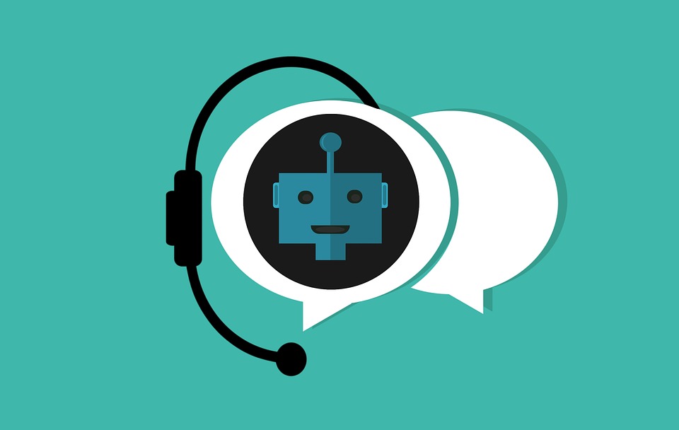 An illustration of an AI chatbot offering customer support.